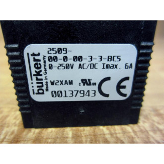 Burkert 2509 Cable Plug 2509-00-0-00-3-3-BCS