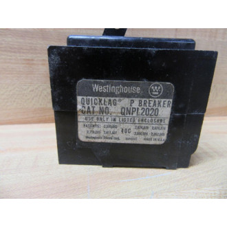 Westinghouse QNPL2020 Circuit Breaker 20A 2 Poles - Used