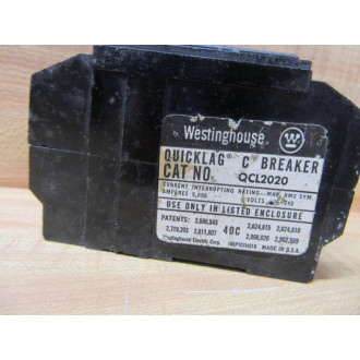 Westinghouse QCL2020 Circuit Breaker 20A 2 Pole (Pack of 2) - Used