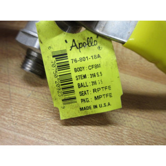 Apollo 76-801-18A Ball Valve 7680118A - New No Box