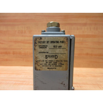 Square D 9012-GHW-1 Pressure Switch 9012GHW1 - Used