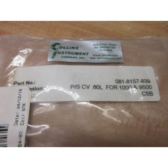 Collins Instrument 081-8157-839 Rod PS CV .60L (Pack of 3)