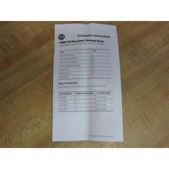 Allen Bradley 1734-TOPS Terminal Base 1734TOPS