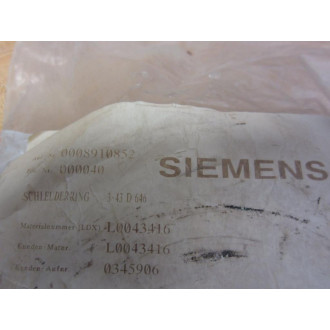 Siemens LDX:0043416 Centrifugal Disc 3-43 D 646