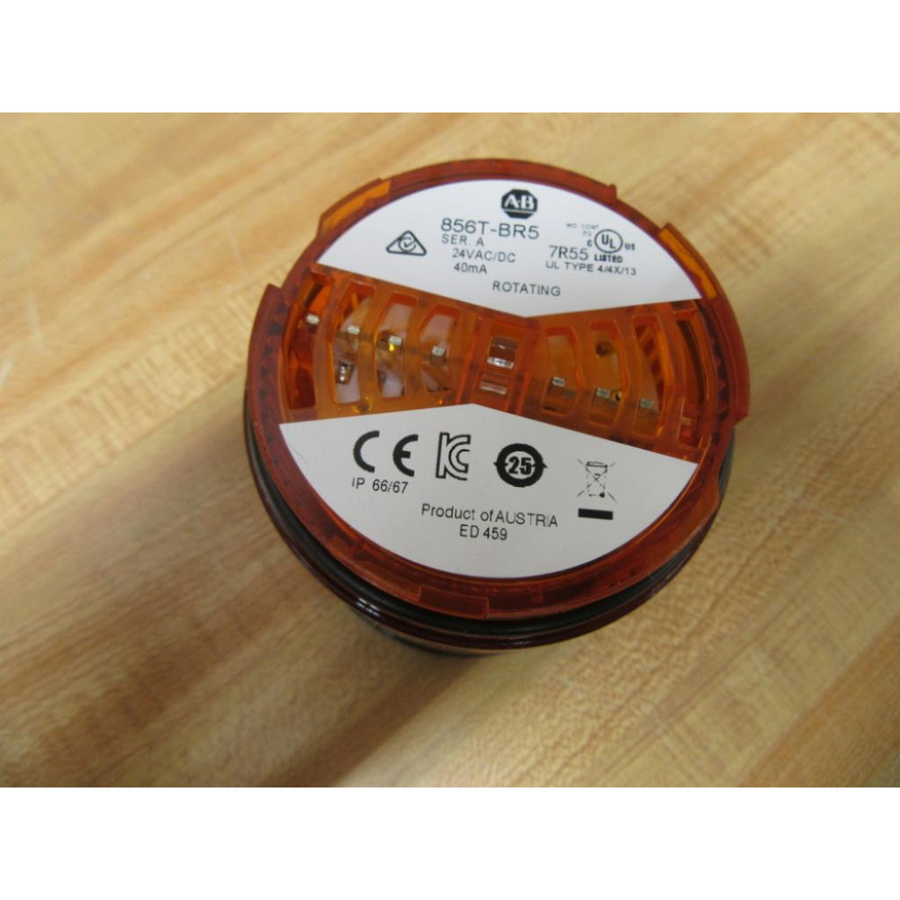 Allen Bradley 856T-BR5 Amber LED Rotating Light Module 856TBR5