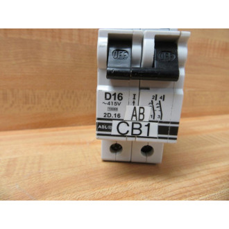 ABL Sursum 2D.16 Circuit Breaker 16A 2 Pole 2D16 - Used