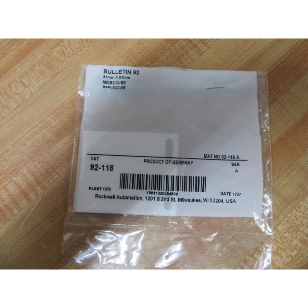 Allen Bradley 92-118 Microcube Reflector 92118