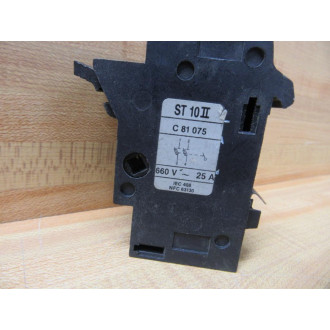 Ferraz C 81 075 Fuse Holder ST 10II 2 Pole 25A 600VAC (Pack of 2) - Used