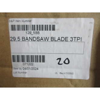 B & P 129_5BB 29.5" Bandsaw Blade 3TPI-H