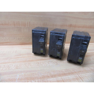 Square D QO250 Circuit Breaker 50A 2 Pole (Pack of 3) - Used