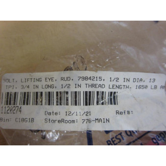 RUD 7984215 VRS Starpoint Lifting Eye Bolt WKey