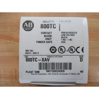 Allen Bradley 800TC-XAV Contact Block