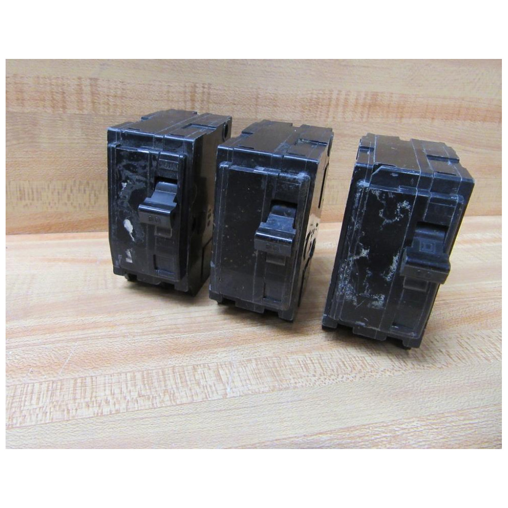 Square D QO-260 Circuit Breaker 2 Pole 60A QO260 (Pack of 3) - Used