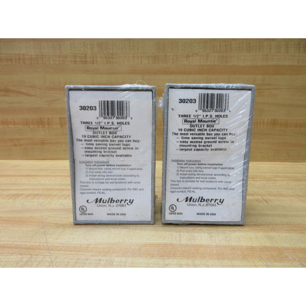 Mulberry 30203 Royal Mountie Outlet Box (Pack of 2)