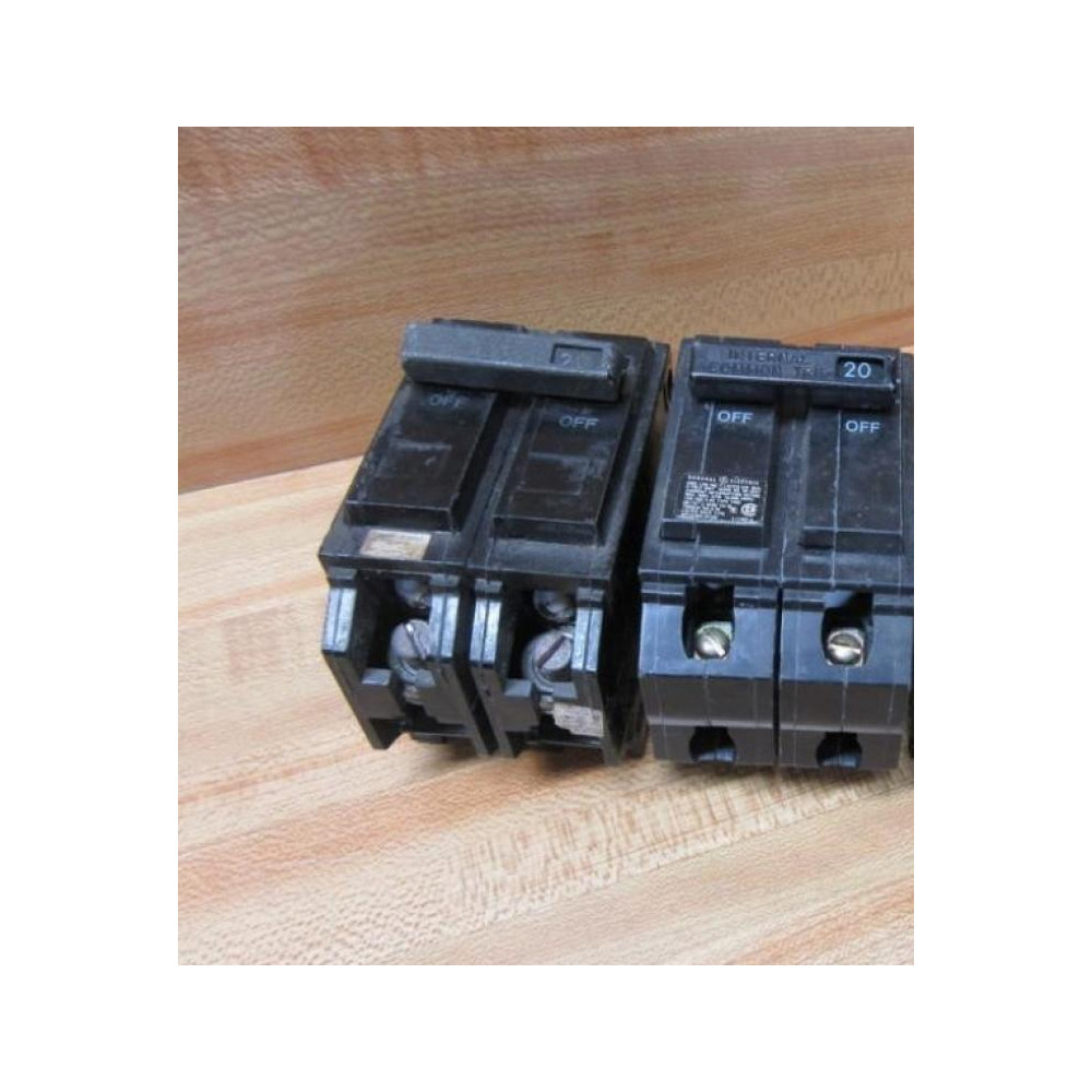 General Electric THQL220 Circuit Breaker 20A 2 Pole GE (Pack of 2) - Used