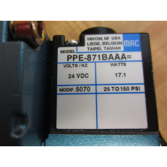 Mac Valves 0629-FV6500B Solenoid Valve PPE-871BAAA - New No Box