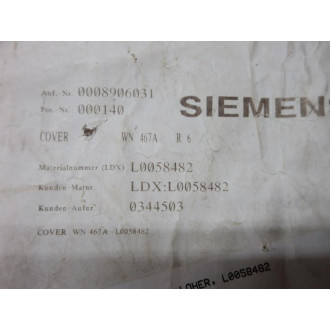 Siemens L0058482 Cover WN 467A (Pack of 3)