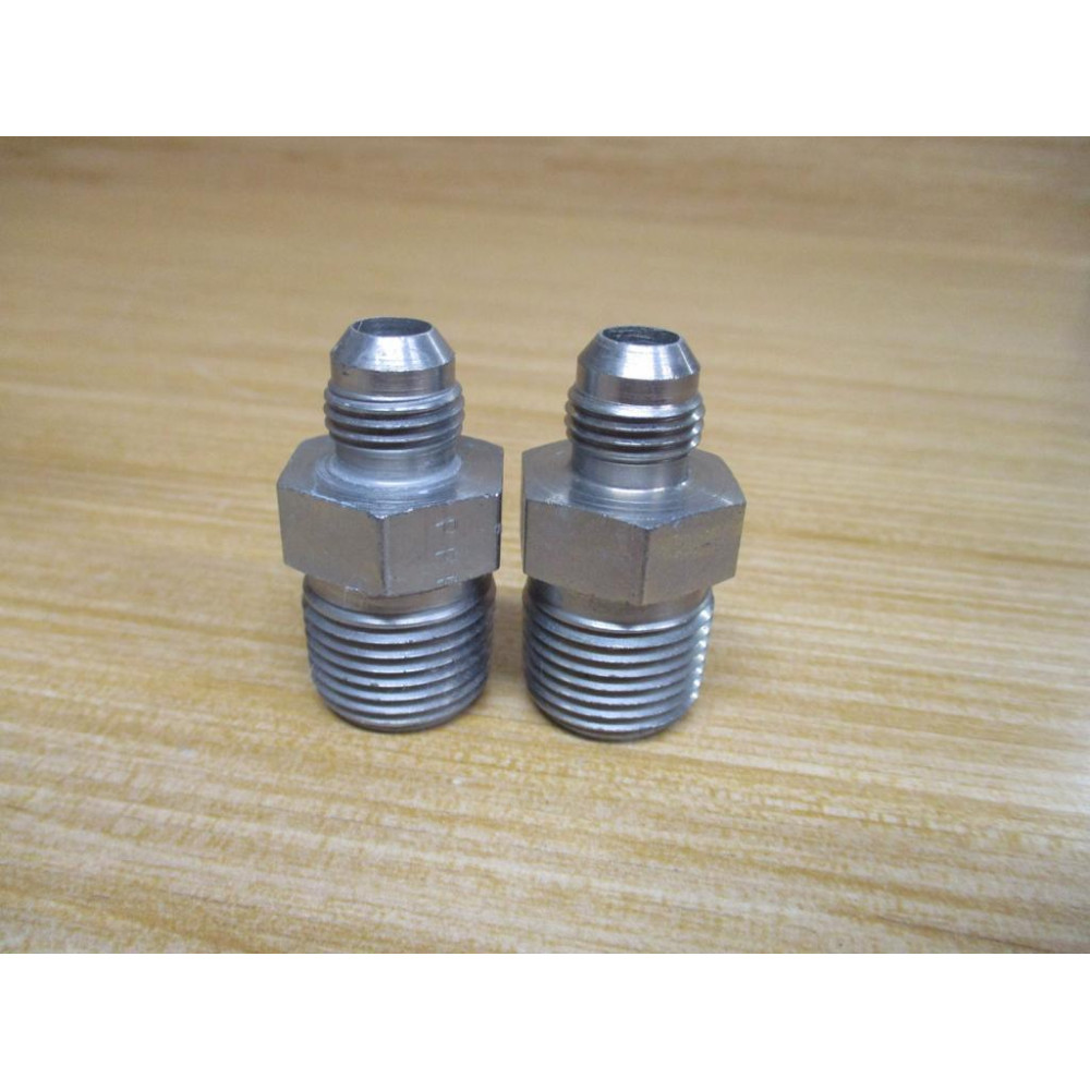 Parker 6-8F3MXS 37° Flare, Tube x BSPT Fitting 68F3MXS . (Pack of 2)