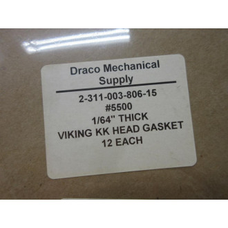 Draco Mechanical Supply 2-311-003-806-15 Viking KK Head Gasket 5500 (Pack of 12)