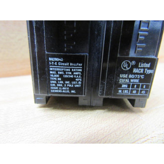 Siemens ITE BQ2B040 Circuit Breaker 40A 2 Pole - Used