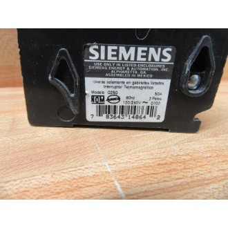 Siemens Q250 Circuit Breaker 50A 2 Pole (Pack of 2) - Used