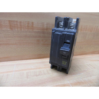 Square D QOU215 Circuit Breaker 15A 2 Pole - Used