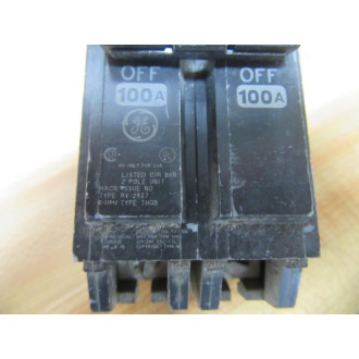 General Electric THQB2100 Circuit Breaker 100A 2 Pole GE - Used