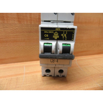 AEG ELFA E82S C6 Circuit Breaker 6A 2 Pole ELFAE82SC6 - Used
