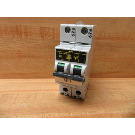 AEG ELFA E82S C6 Circuit Breaker 6A 2 Pole ELFAE82SC6 - Used