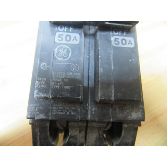 General Electric THQB250 Circuit Breaker 50A 2 Pole GE - Used