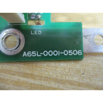 Fanuc A65L-0001-0506 Connection Box PCB W LED & Brackets - Used