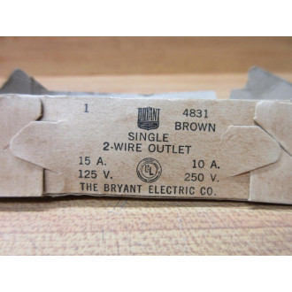 Bryant 4831-WP Outlet Cover & Receptacle Outlet (Pack of 2) - New No Box