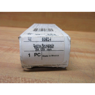 Pass & Seymour 5362-I Legrand Duplex Receptacle 5362-1