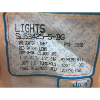 Selecta SL53425-5-BG Indicator Light SL534255BG (Pack of 2)