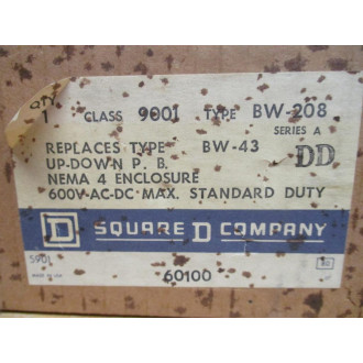 Square D 9001 BW-208 Control Station 9001BW208
