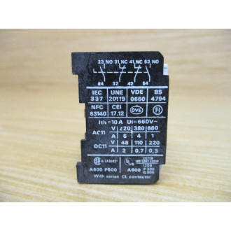 Joslyn Clark BCL4-22 AGUT Auxiliary Contact BCL422 - New No Box