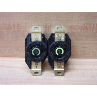 Hubbell HBL 2310 Twist-Lock Receptacle  HBL2310 Round (Pack of 2) - New No Box