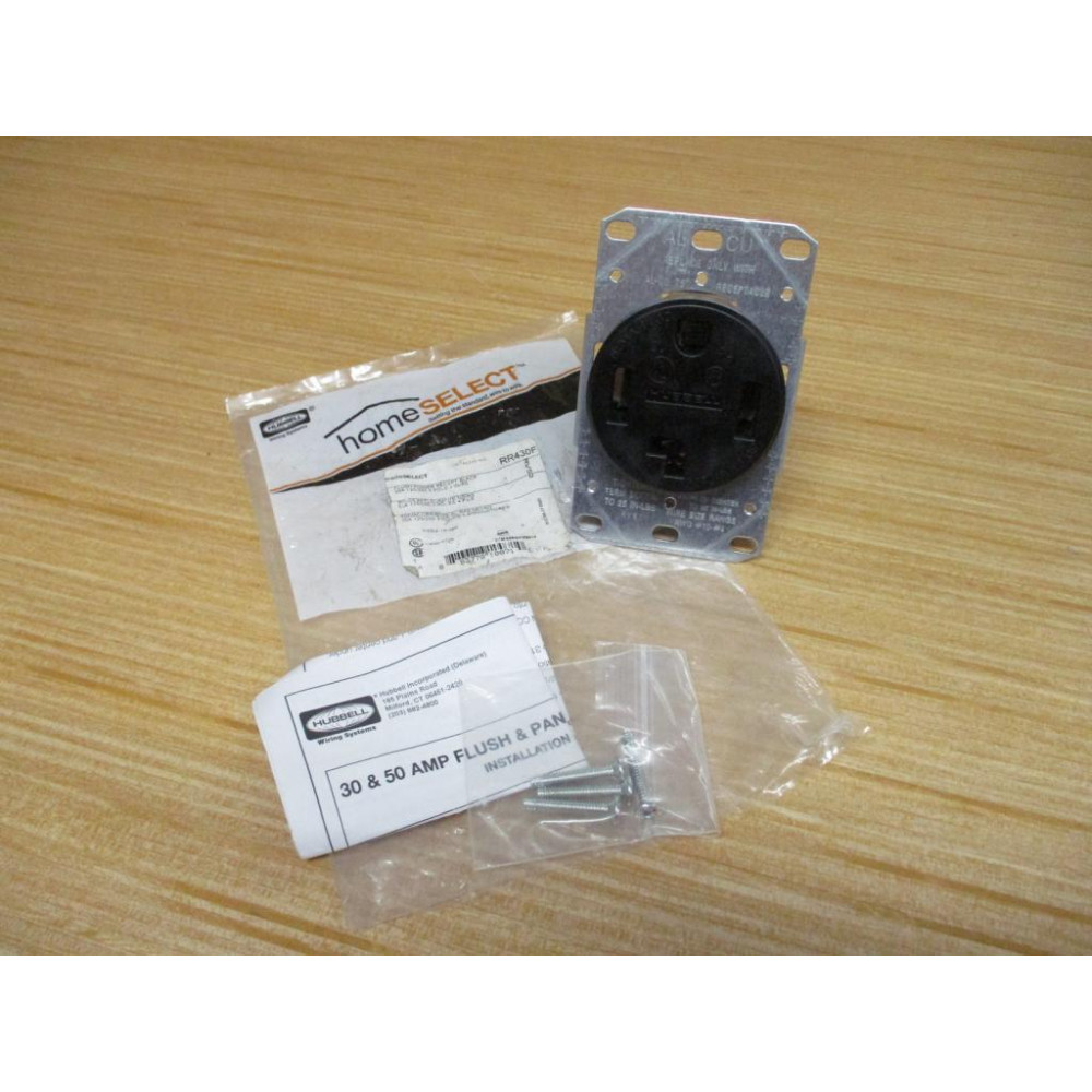 Hubbell RR430F Flush Power Receptacle