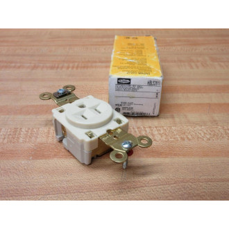 Hubbell HBL5261I Ivory Single Receptacle 5231I