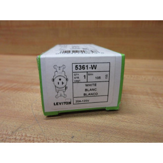 Leviton 5361-W Single Receptacle Outlet 5361W (Pack of 3)