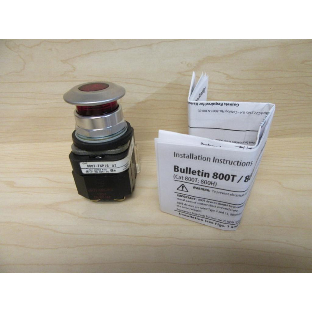 Allen Bradley 800T-FXP16R A7 Red Button 800T-FXP16RA7 - New No Box