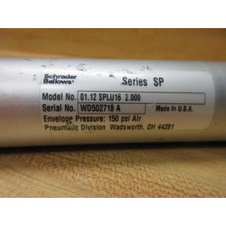Schrader Bellows SP 01.12SPLU16 2.00 Cylinder 01.12SPLU16 2.00 - Used