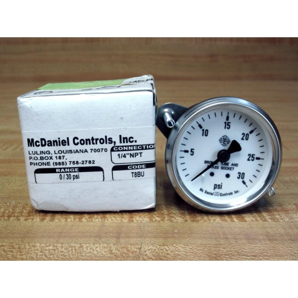 McDaniel T8BU 2" Pressure Gauge 30 PSI McDaniel T8BU 2" Pressure Gauge 30 PSI
