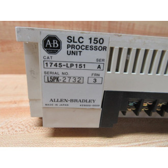 Allen Bradley 1745-LP151 Processor 1745LP151 Series A WO Terminal Covers - Used