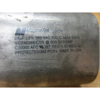 Magnetek VC24036ECTR Capacitor 24µF 360VAC - Used