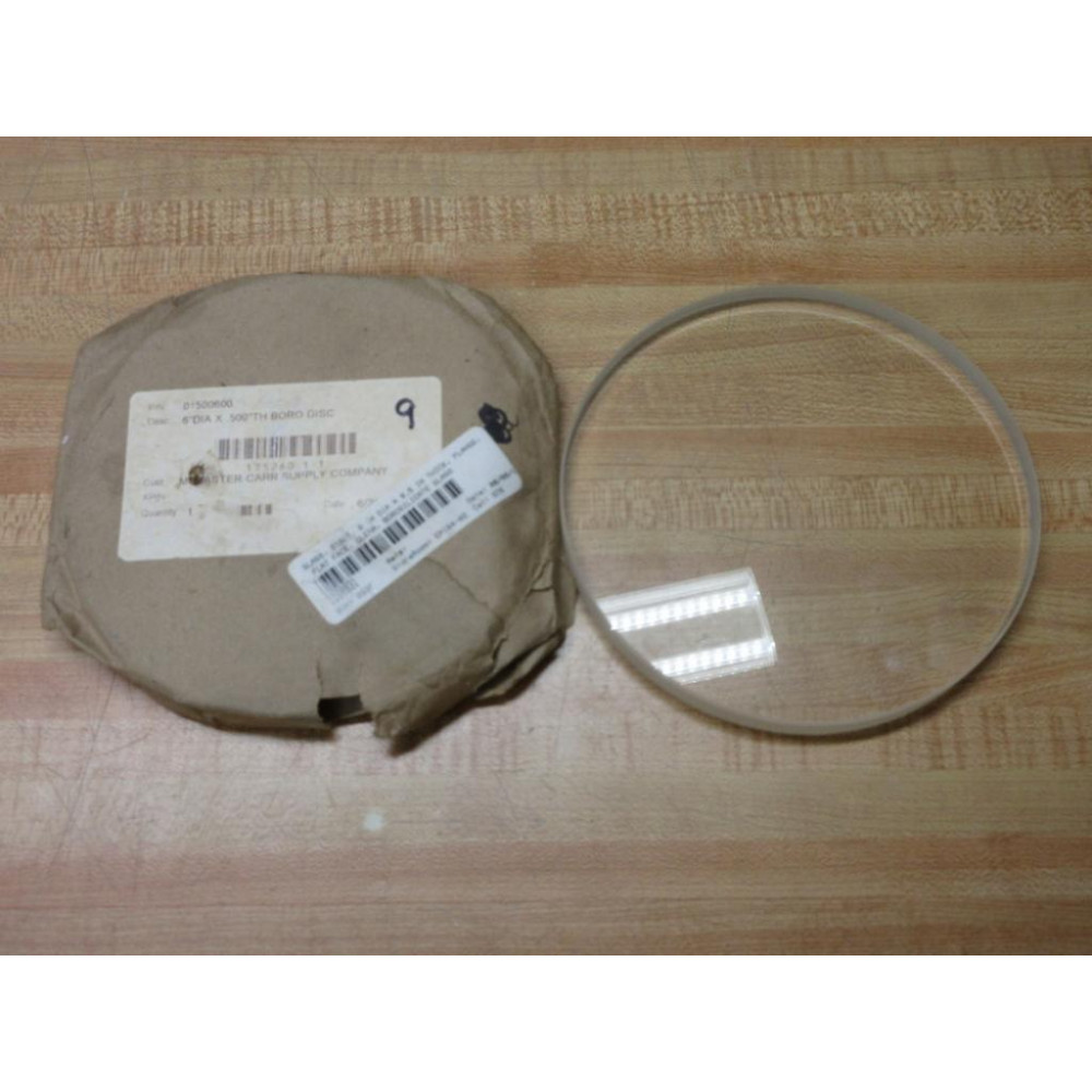 McMaster-Carr 01500600 Borosilicate Glass 6"