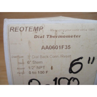 Reotemp AA0601F35 Dial Thermometer