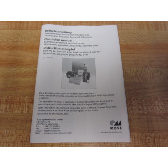 Ross 061222090 Junction Box DWG562581023
