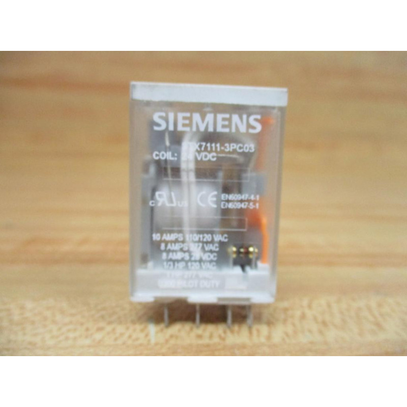 Siemens 3TX7111-3PC03-24VDC Relay 3TX7111-3PC03-24V DC - Used