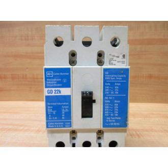 Cutler Hammer GD 22K15 Westinghouse 15A Circuit Breaker GD 22K - Used